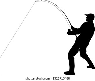 Detail Silhouette Fishing Pole Nomer 46