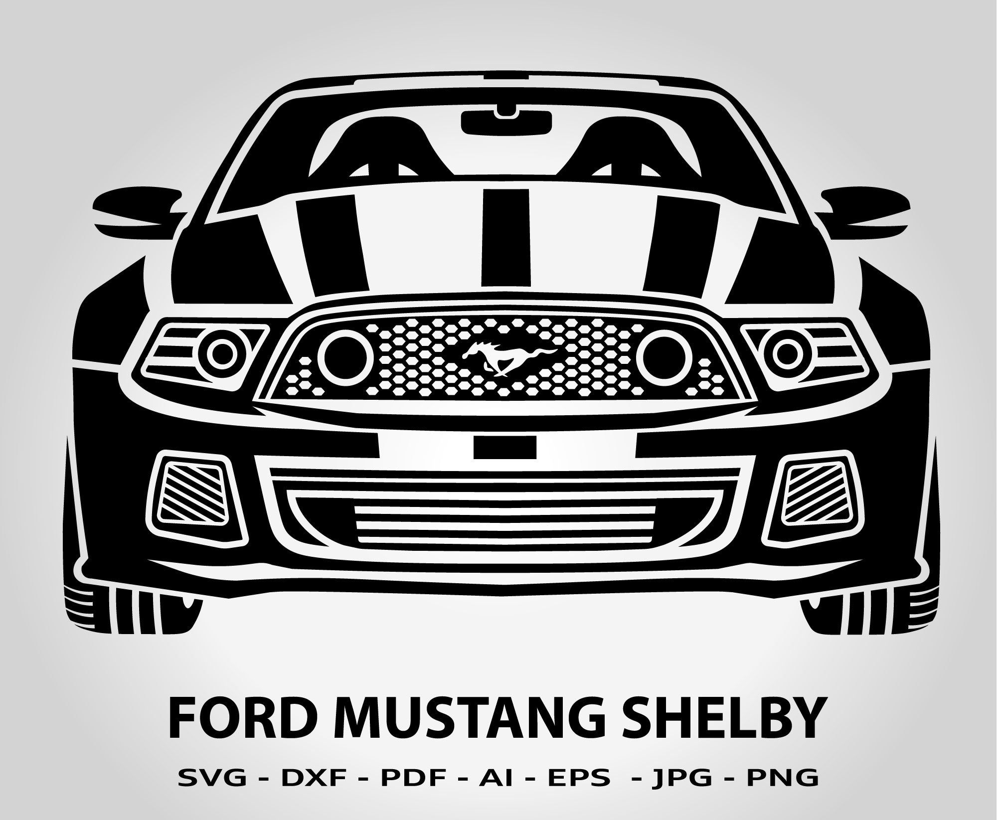 Detail Silhouette Ford Mustang Clipart Nomer 10