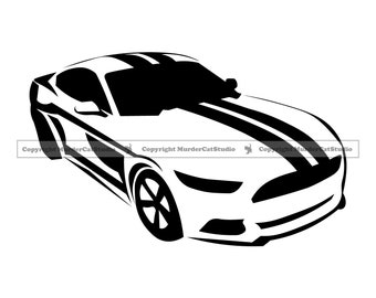 Detail Silhouette Ford Mustang Clipart Nomer 14