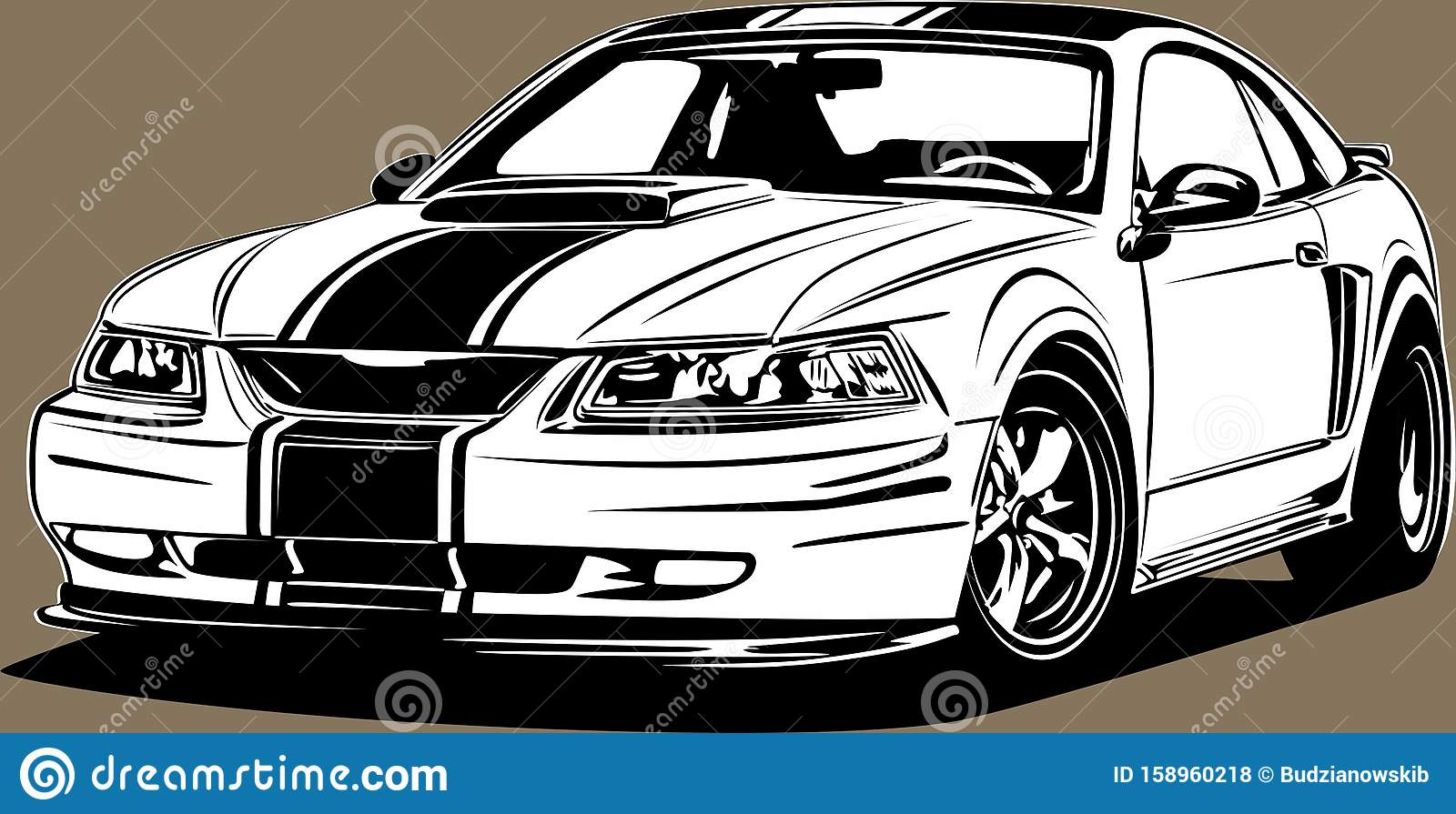 Detail Silhouette Ford Mustang Clipart Nomer 5