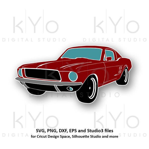 Detail Silhouette Ford Mustang Clipart Nomer 7