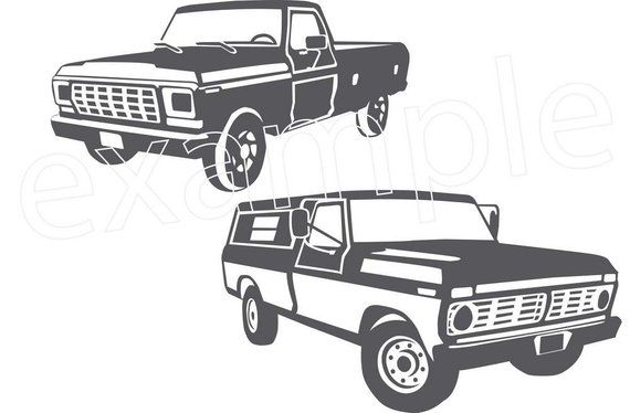 Detail Silhouette Ford Truck Clipart Nomer 31