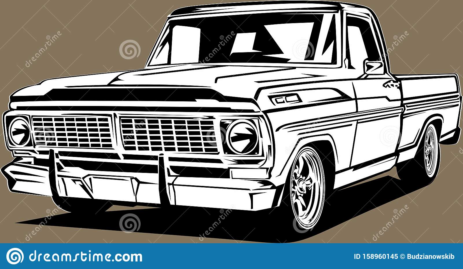 Detail Silhouette Ford Truck Clipart Nomer 37