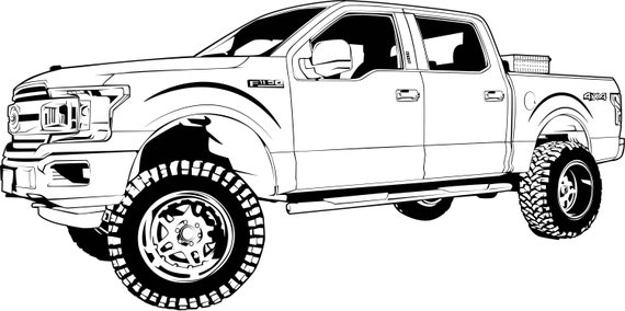 Detail Silhouette Ford Truck Clipart Nomer 50