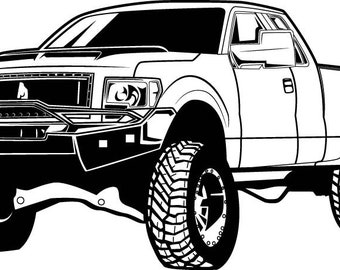 Detail Silhouette Ford Truck Clipart Nomer 52