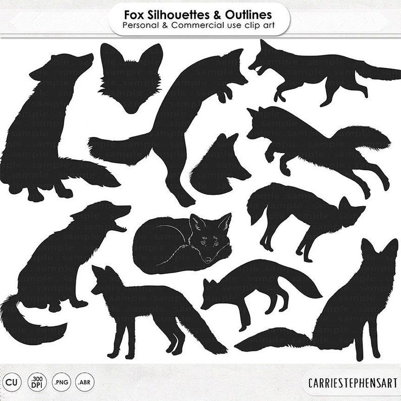 Detail Silhouette Fox Clipart Nomer 17