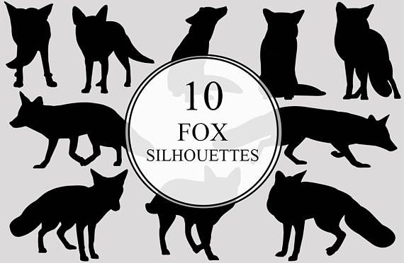 Detail Silhouette Fox Clipart Nomer 32