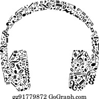 Detail Silhouette Headphones Clipart Nomer 11