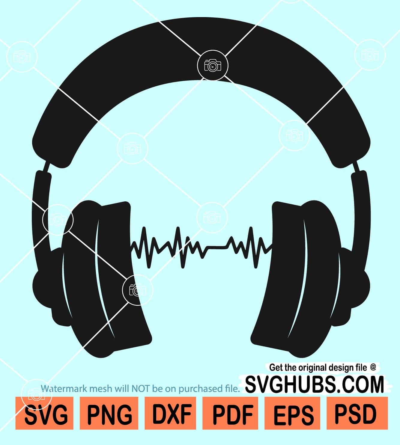 Detail Silhouette Headphones Clipart Nomer 24