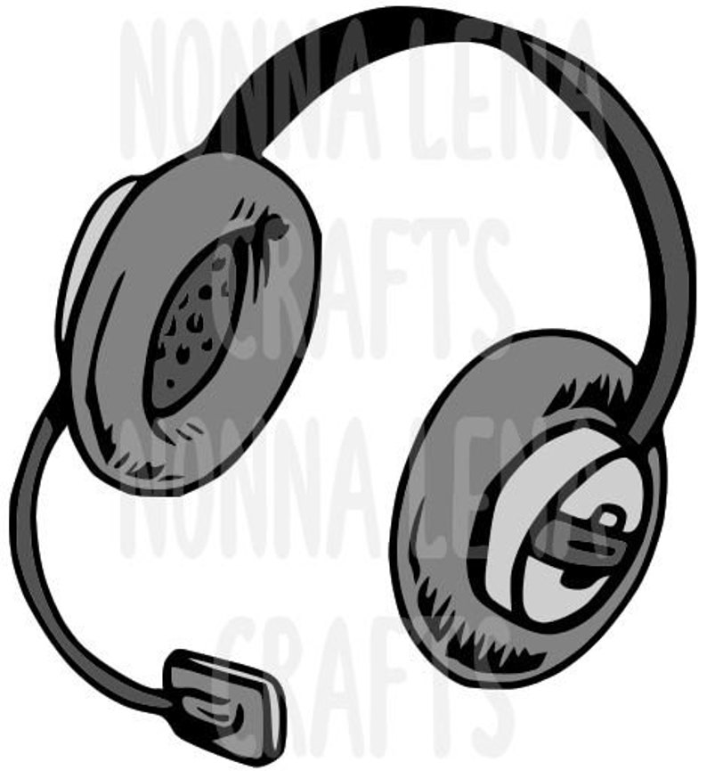 Detail Silhouette Headphones Clipart Nomer 39