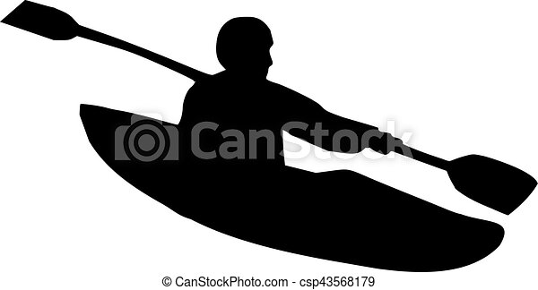 Detail Silhouette Kayak Clipart Nomer 16