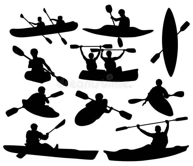 Detail Silhouette Kayak Clipart Nomer 26