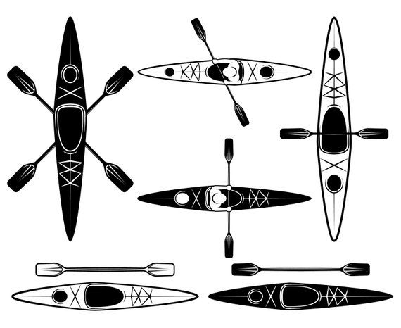 Detail Silhouette Kayak Clipart Nomer 43