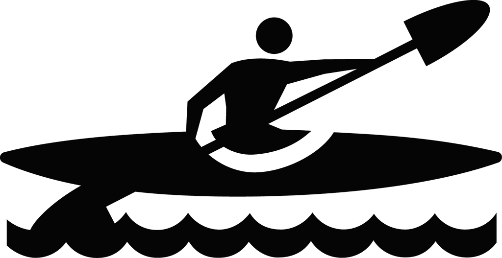 Detail Silhouette Kayak Clipart Nomer 6