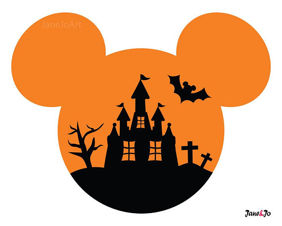 Silhouette Mickey Halloween Clipart - KibrisPDR