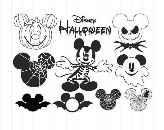 Detail Silhouette Mickey Halloween Clipart Nomer 15