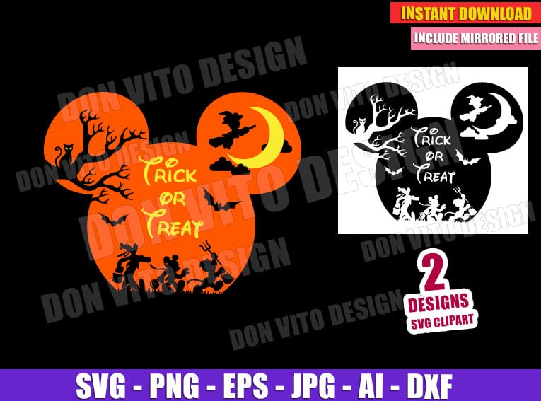 Detail Silhouette Mickey Halloween Clipart Nomer 18