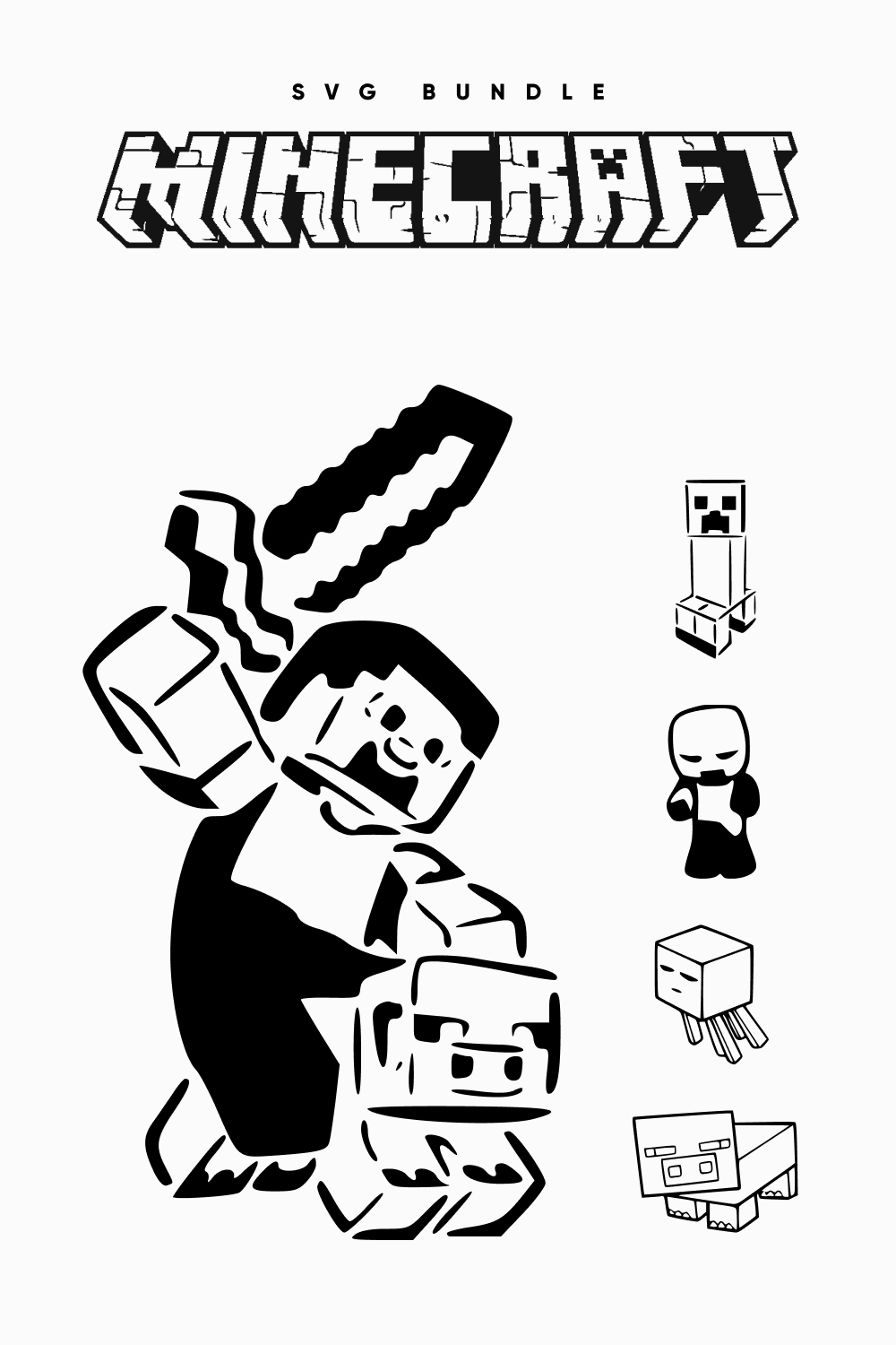 Detail Silhouette Minecraft Clipart Nomer 41