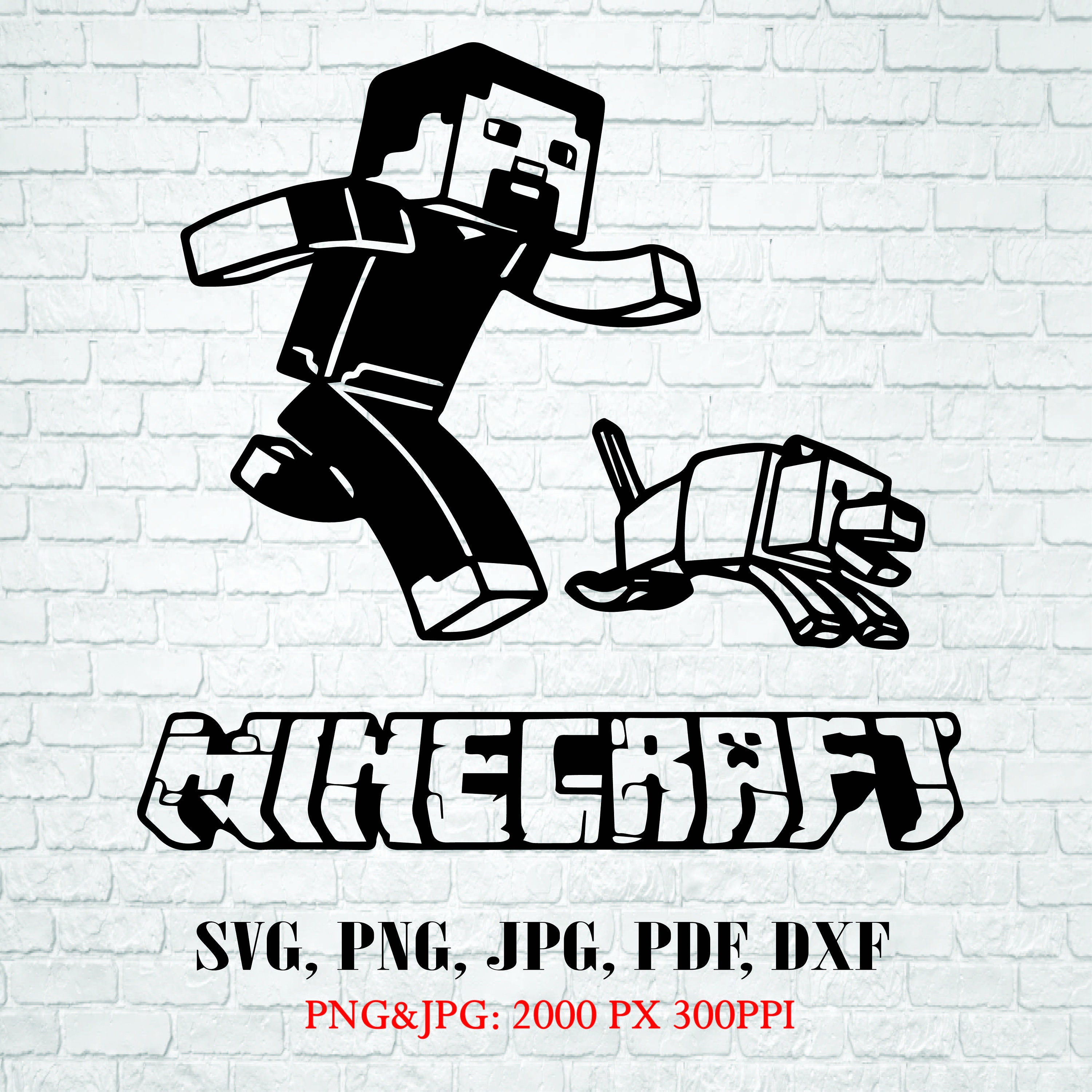 Detail Silhouette Minecraft Clipart Nomer 9