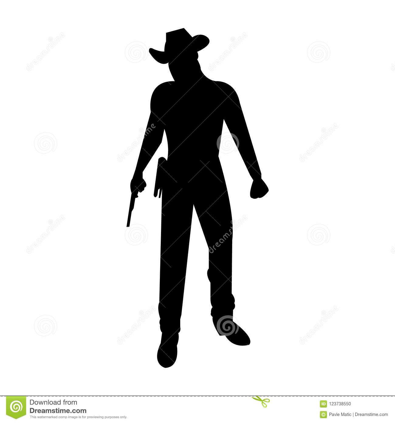 Detail Silhouette Of A Cowboy Nomer 13
