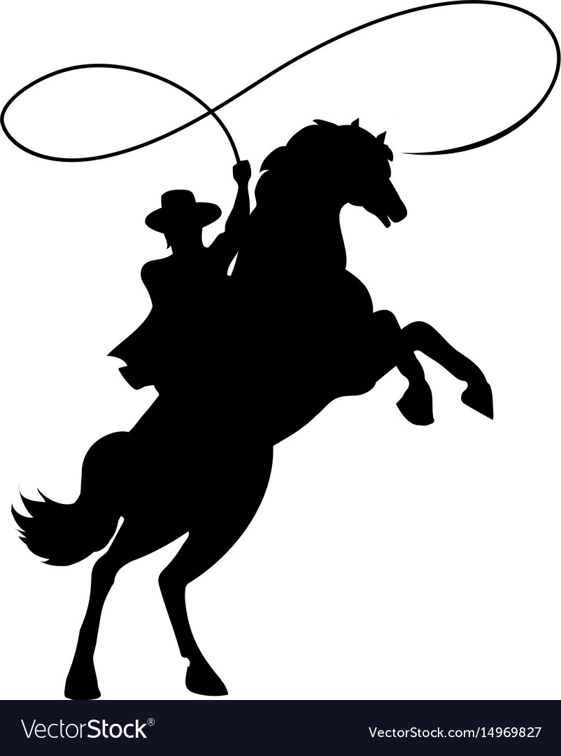 Detail Silhouette Of A Cowboy Nomer 25