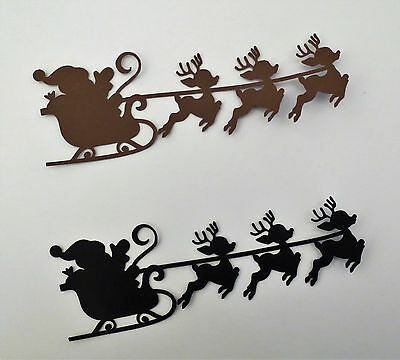 Detail Silhouette Of Santa Sleigh And Reindeer Nomer 21