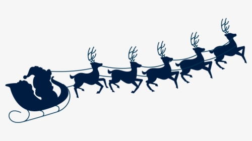 Detail Silhouette Of Santa Sleigh And Reindeer Nomer 53
