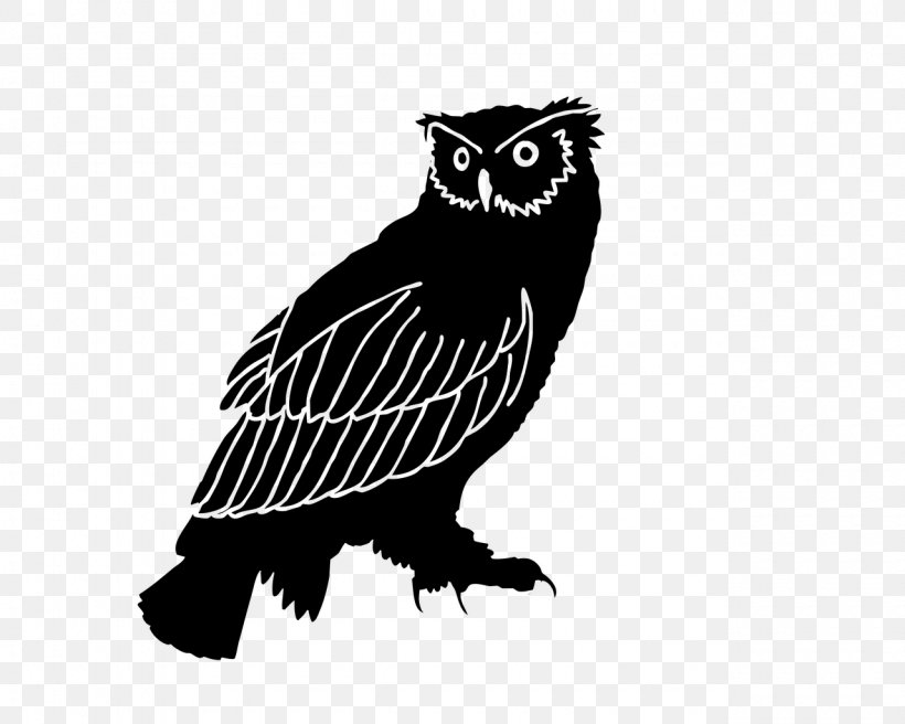 Detail Silhouette Owl Clipart Black And White Nomer 11