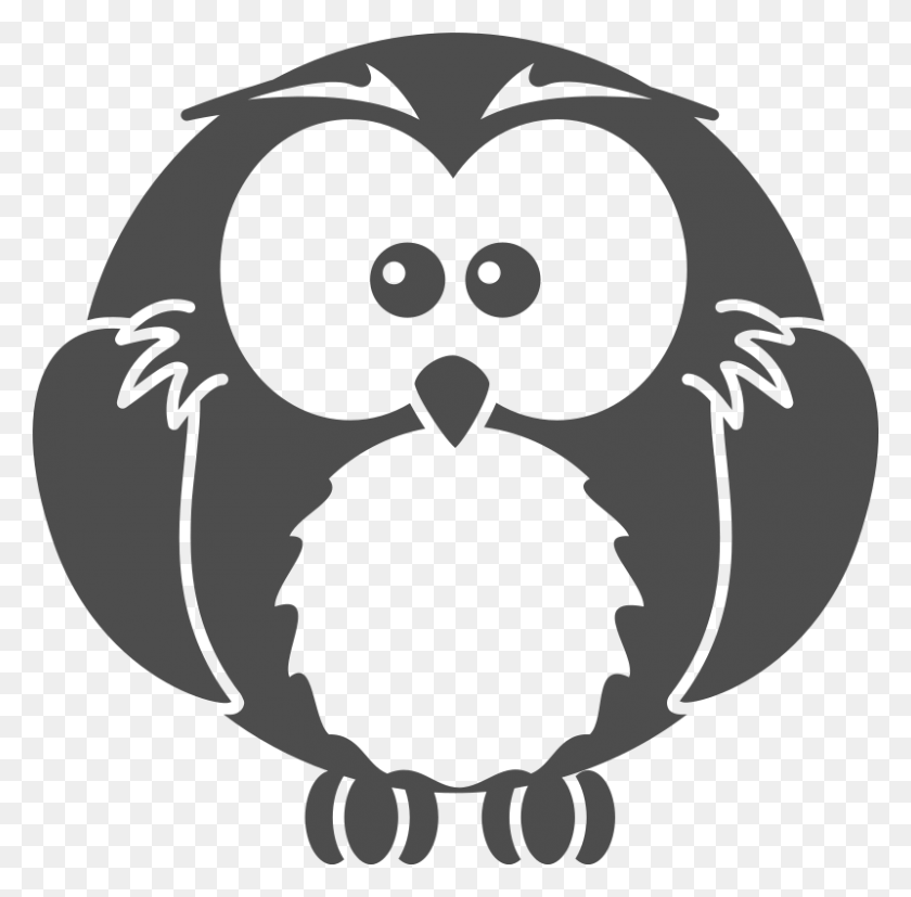 Detail Silhouette Owl Clipart Black And White Nomer 20