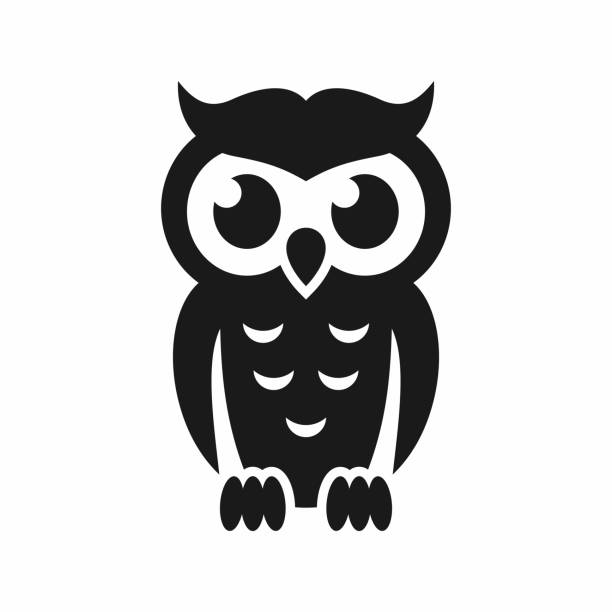 Detail Silhouette Owl Clipart Black And White Nomer 4