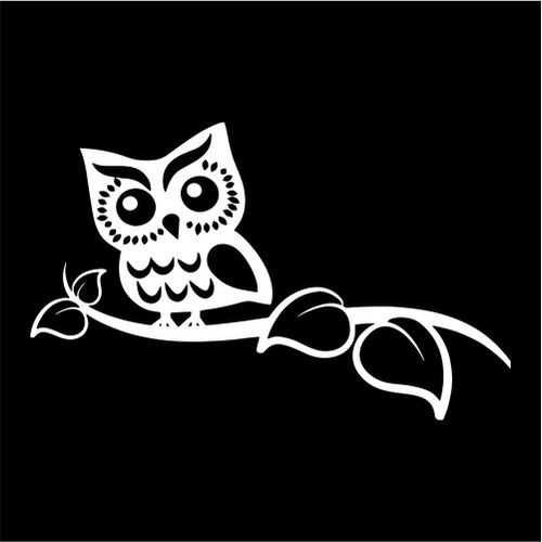 Detail Silhouette Owl Clipart Black And White Nomer 38