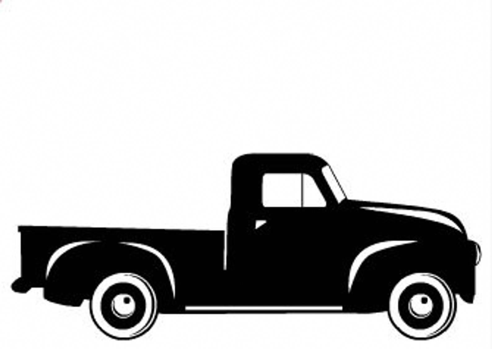 Detail Silhouette Pickup Truck Clipart Nomer 17