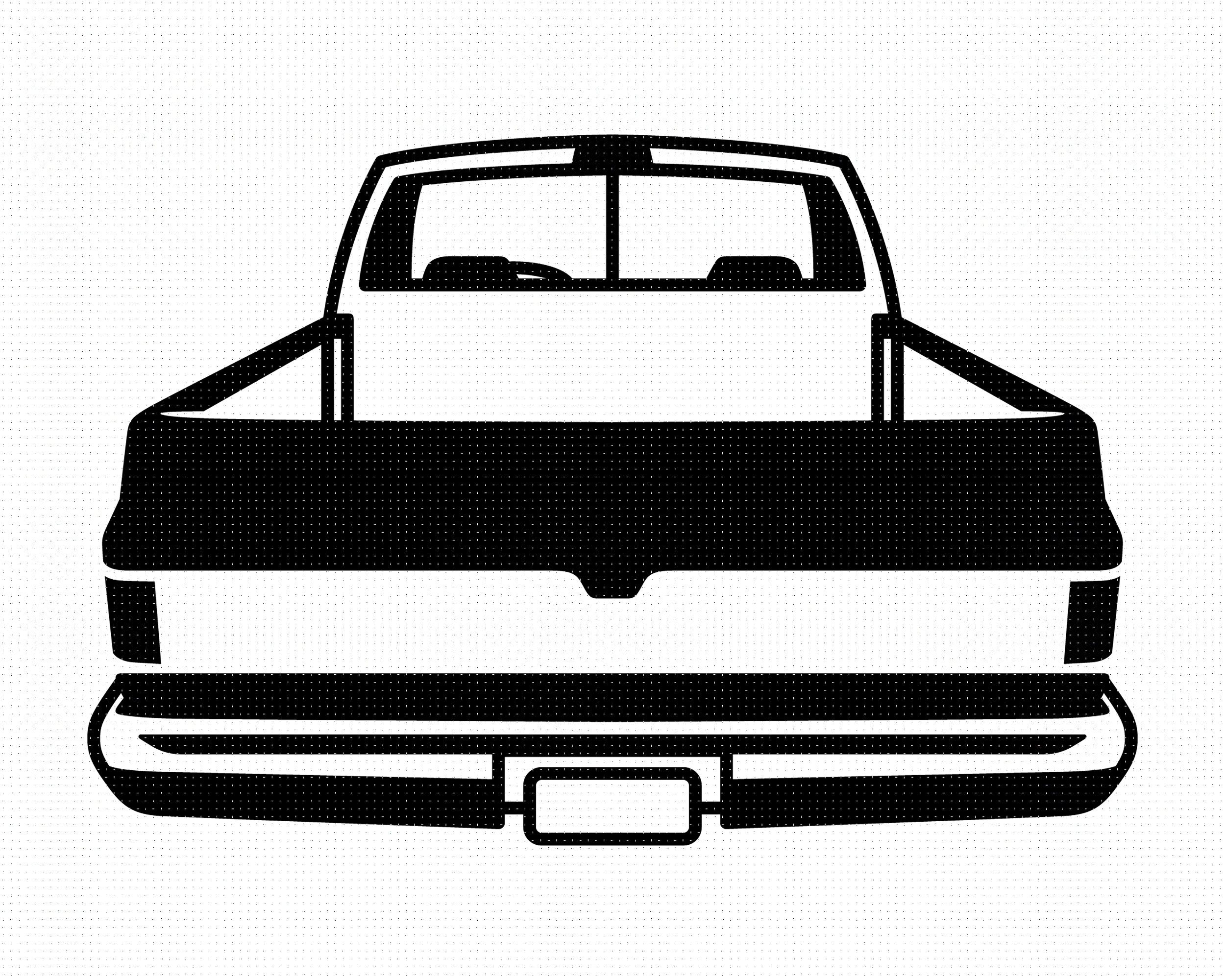 Detail Silhouette Pickup Truck Clipart Nomer 29