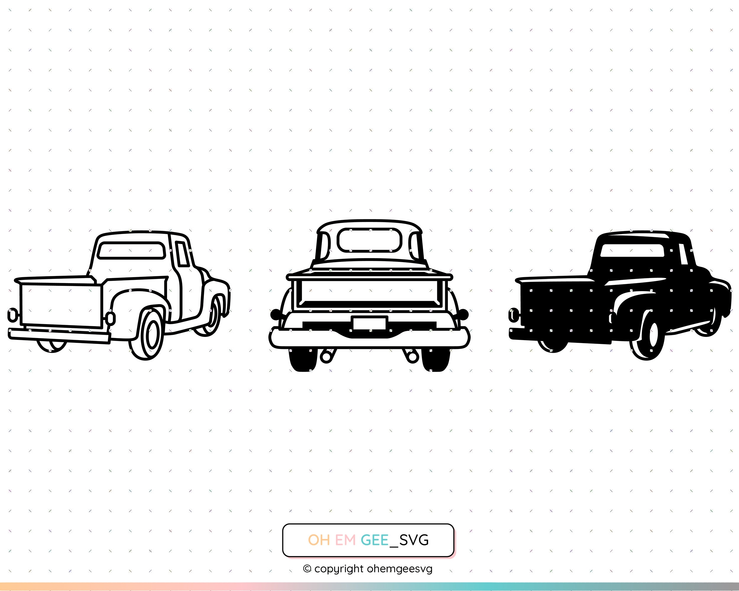 Detail Silhouette Pickup Truck Clipart Nomer 38