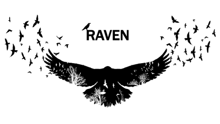 Detail Silhouette Raven Clipart Nomer 14