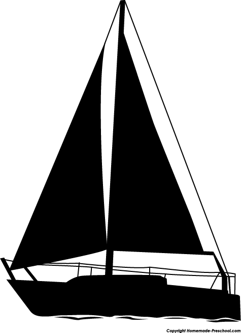 Detail Silhouette Sailboat Clipart Nomer 10