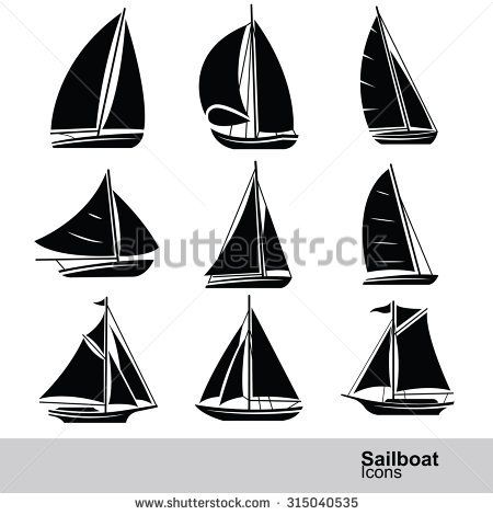 Detail Silhouette Sailboat Clipart Nomer 31