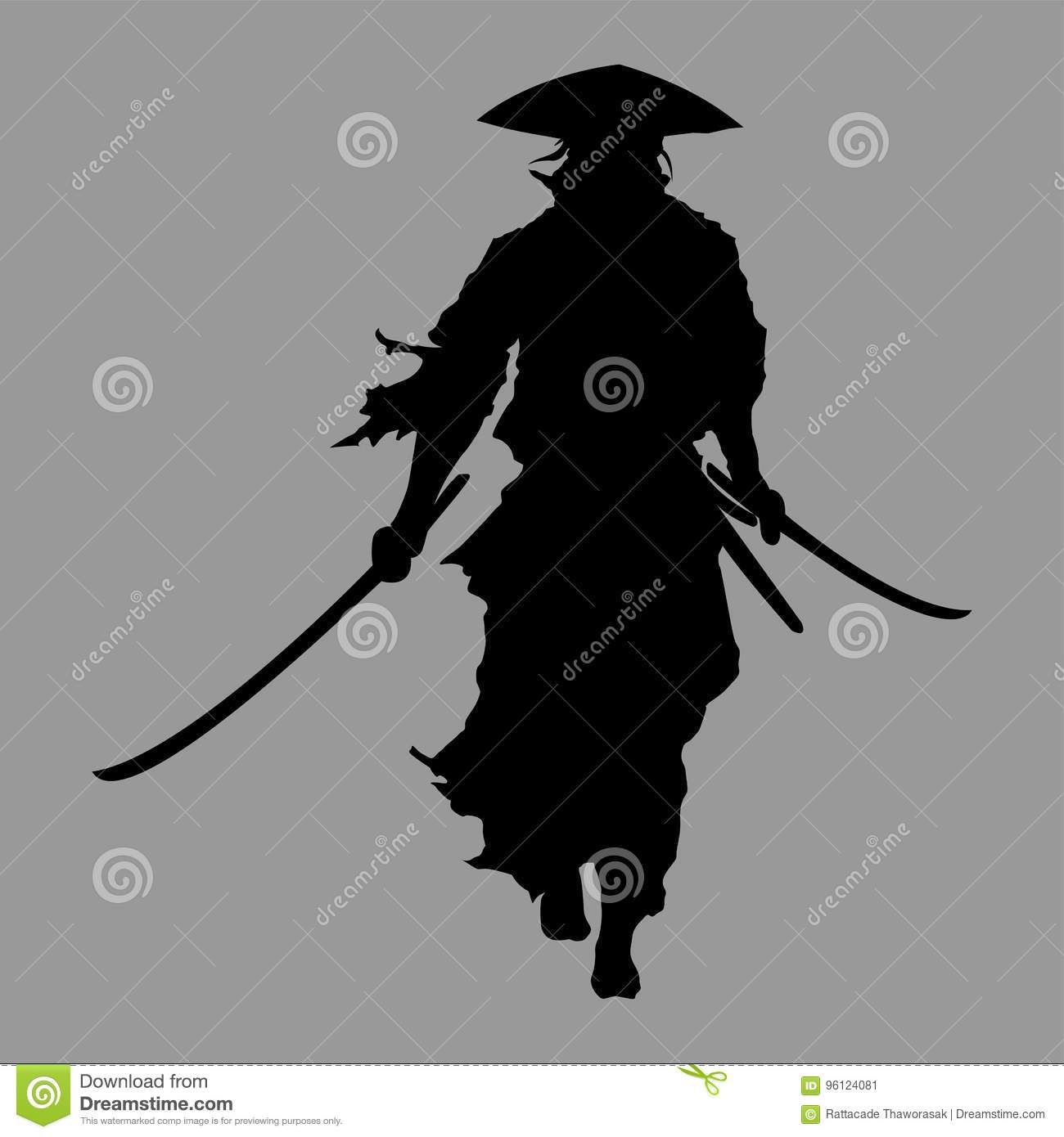 Detail Silhouette Samurai Png Nomer 24