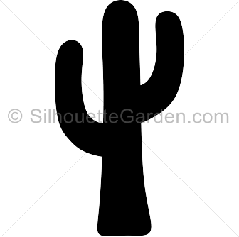 Detail Silhouette Simple Cactus Clipart Nomer 3