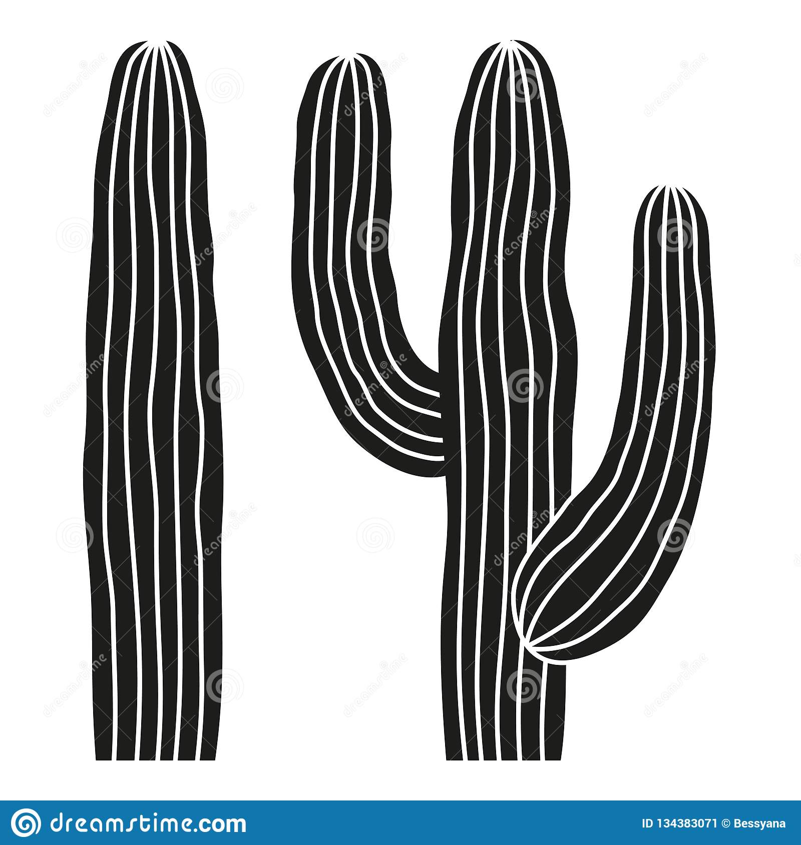 Detail Silhouette Simple Cactus Clipart Nomer 48