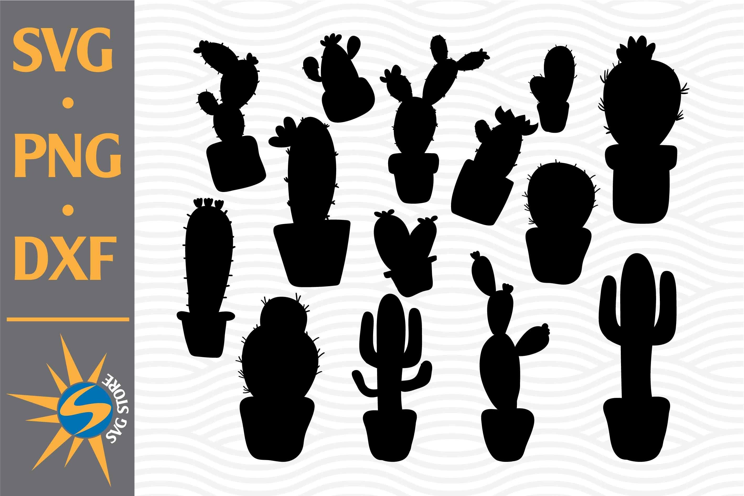 Detail Silhouette Simple Cactus Clipart Nomer 53