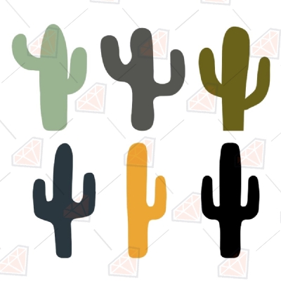 Detail Silhouette Simple Cactus Clipart Nomer 54