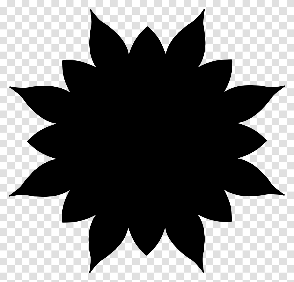 Detail Silhouette Sunflower Clipart Black And White Nomer 22