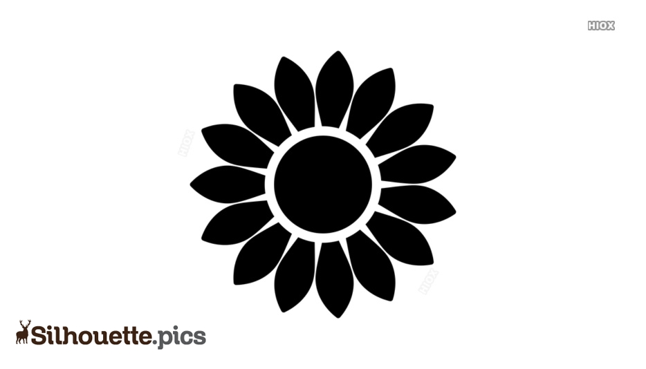 Detail Silhouette Sunflower Clipart Black And White Nomer 24