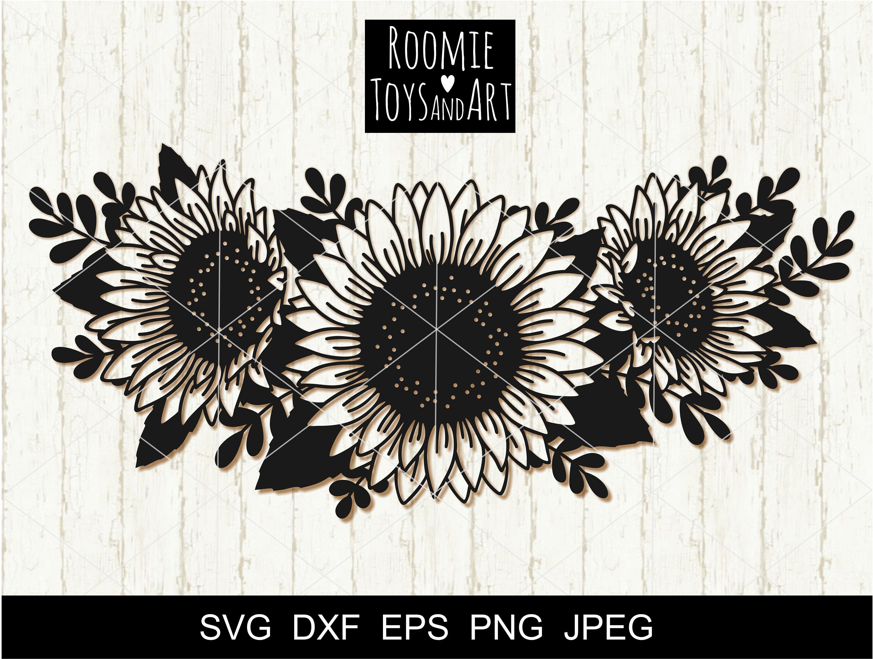 Detail Silhouette Sunflower Clipart Black And White Nomer 44