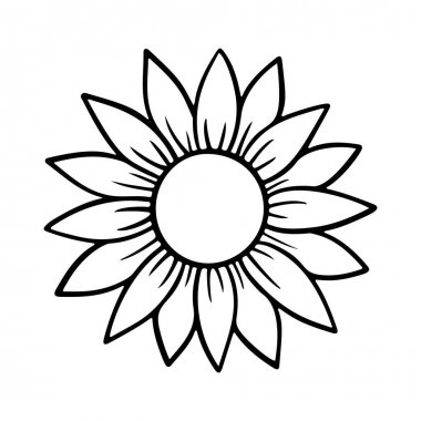 Detail Silhouette Sunflower Clipart Black And White Nomer 50