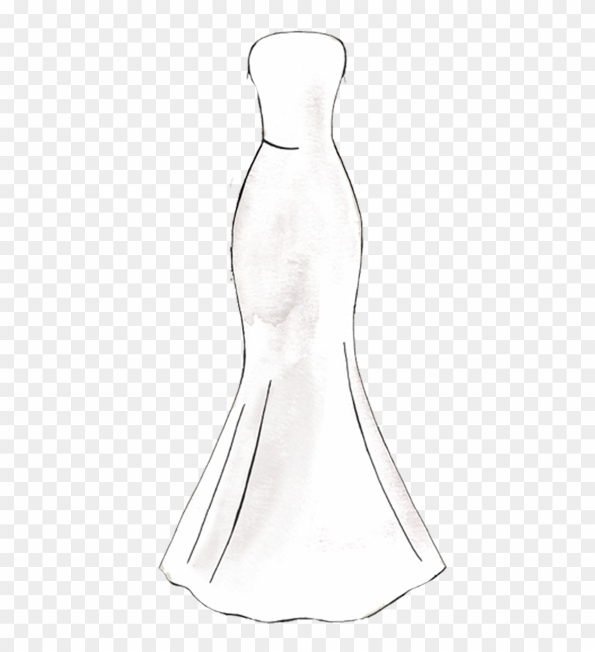 Detail Silhouette Wedding Dress Clipart Nomer 33