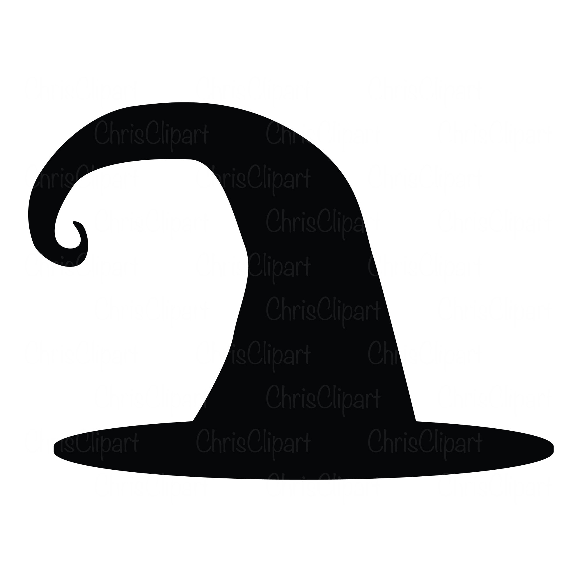 Silhouette Witch Hat Clipart - KibrisPDR
