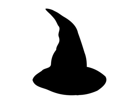 Detail Silhouette Witch Hat Clipart Nomer 13