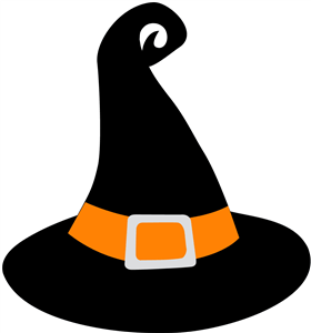Detail Silhouette Witch Hat Clipart Nomer 17